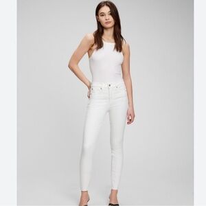 GAP White True Skinny Jeans High-Rise